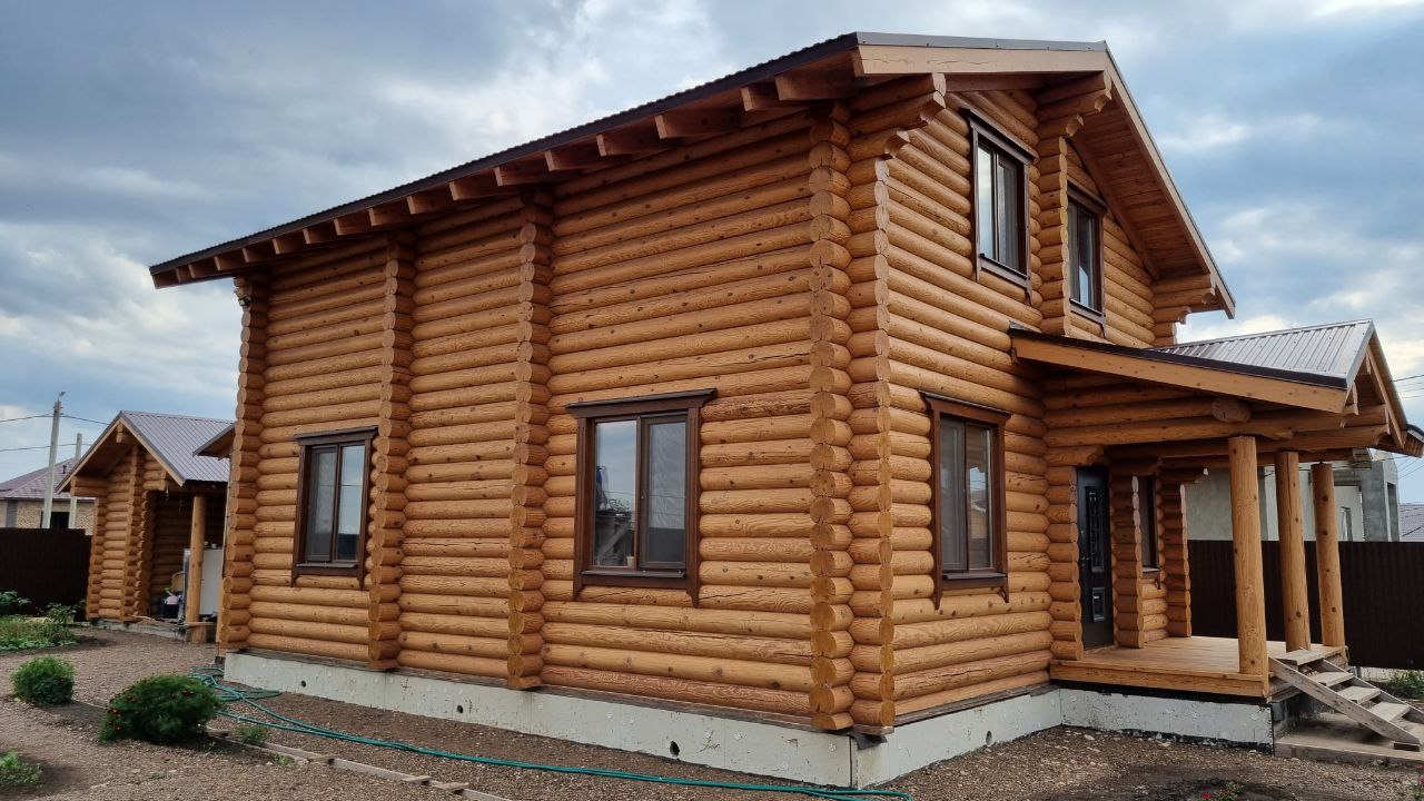 Шлифовка и покраска сруба